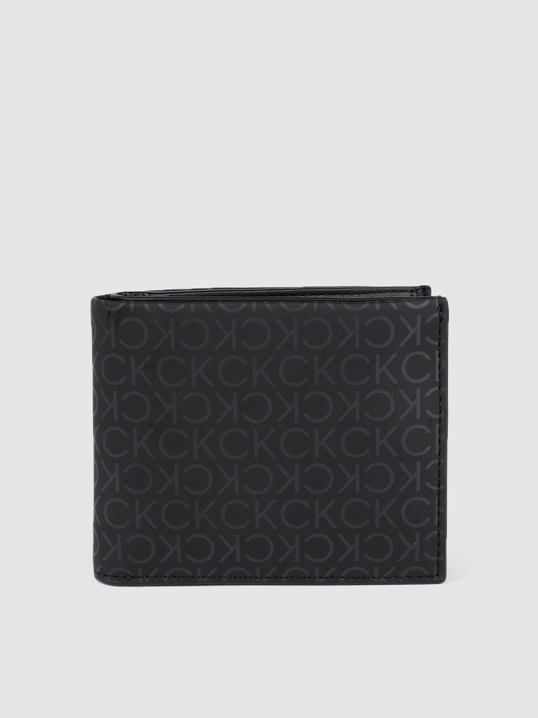 Buy Calvin Klein Jeans Men Black Printed Two Fold Wallet Wallets for