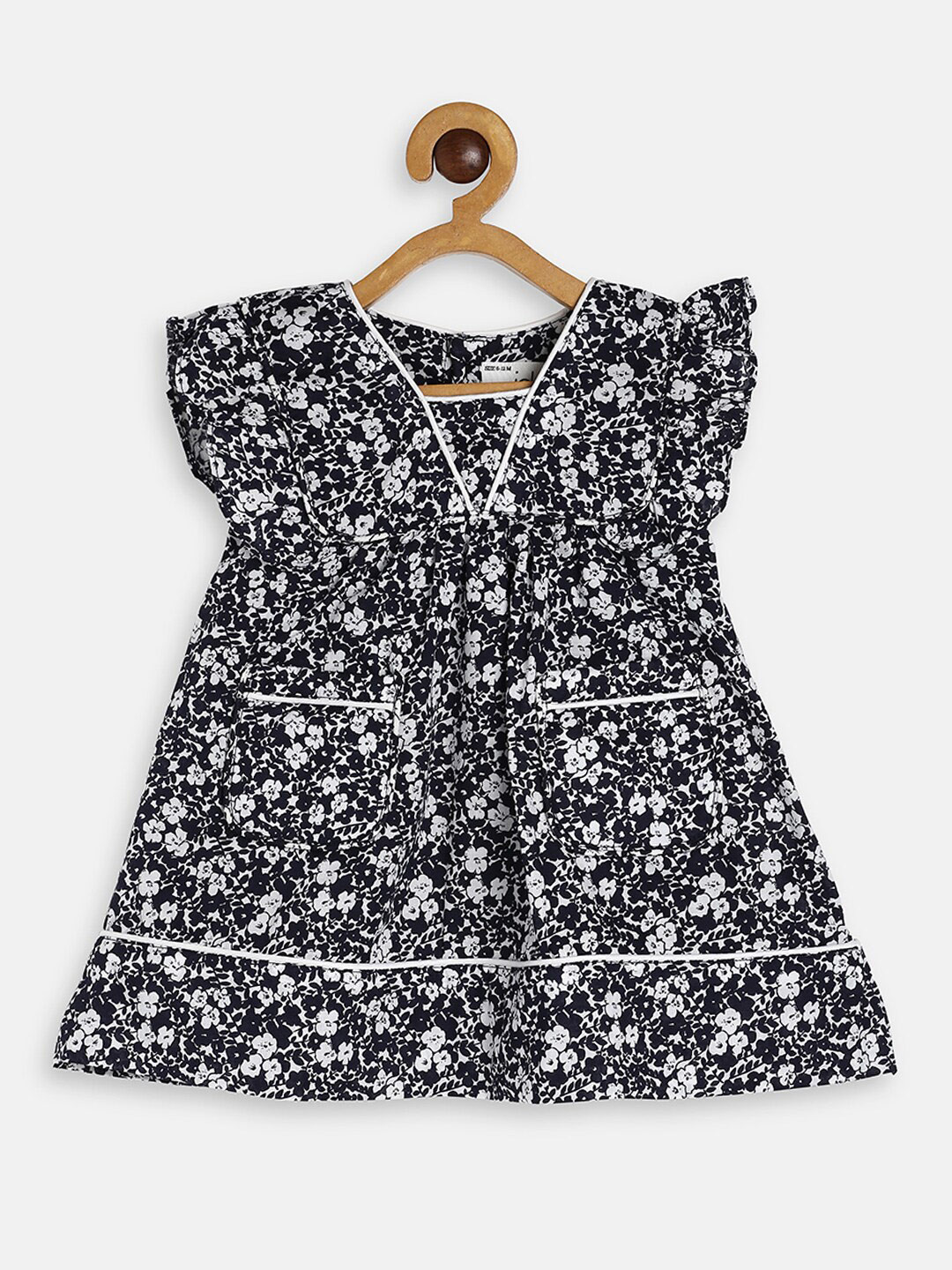 Buy White Girls Floral Ethnic A Line Dress Dresses for Girls
