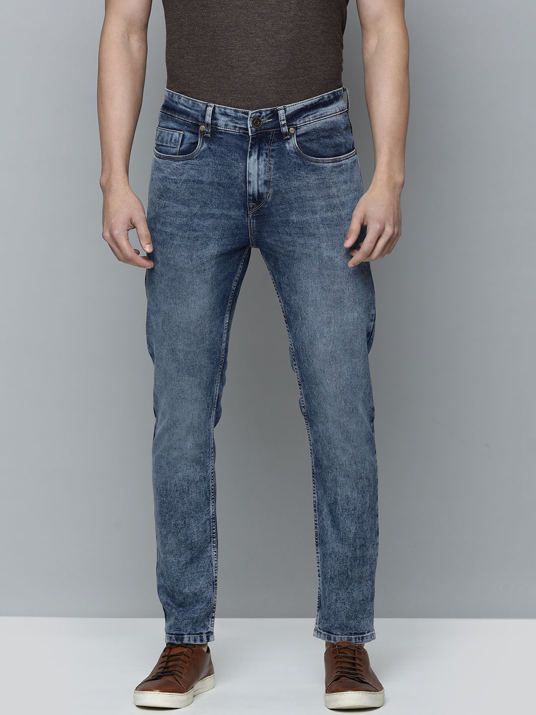 Buy Flying Machine Men Blue Slim Fit Light Fade Stretchable Jeans ...