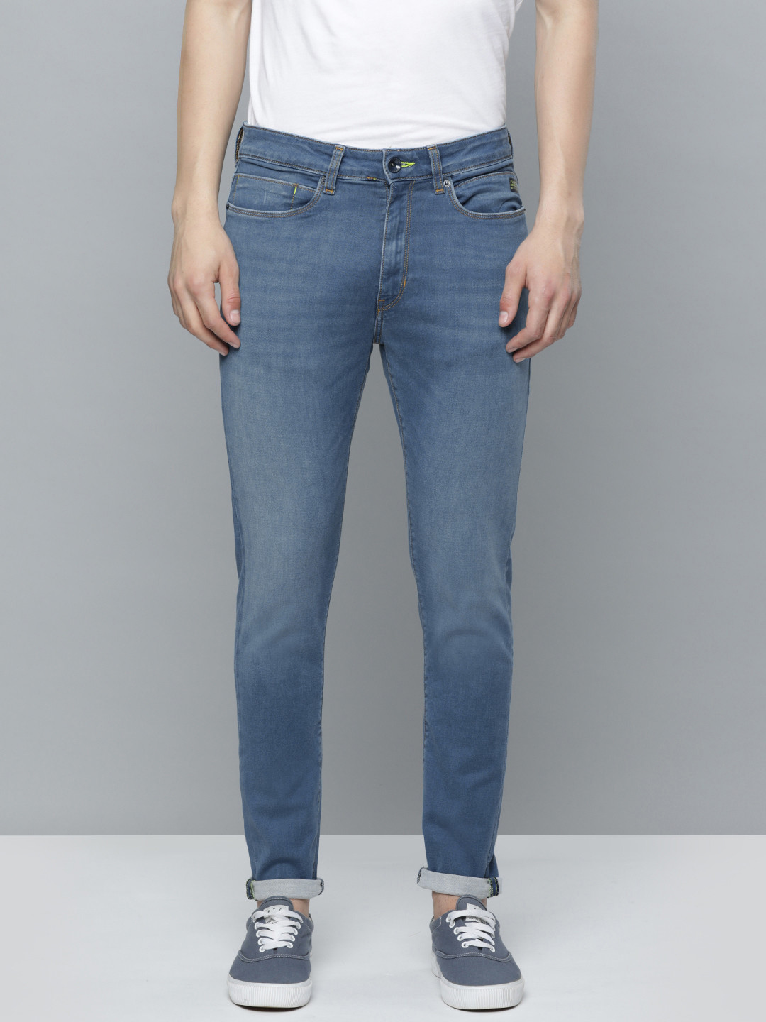 Buy Flying Machine Men Blue Slim Fit Light Fade Stretchable Jeans ...