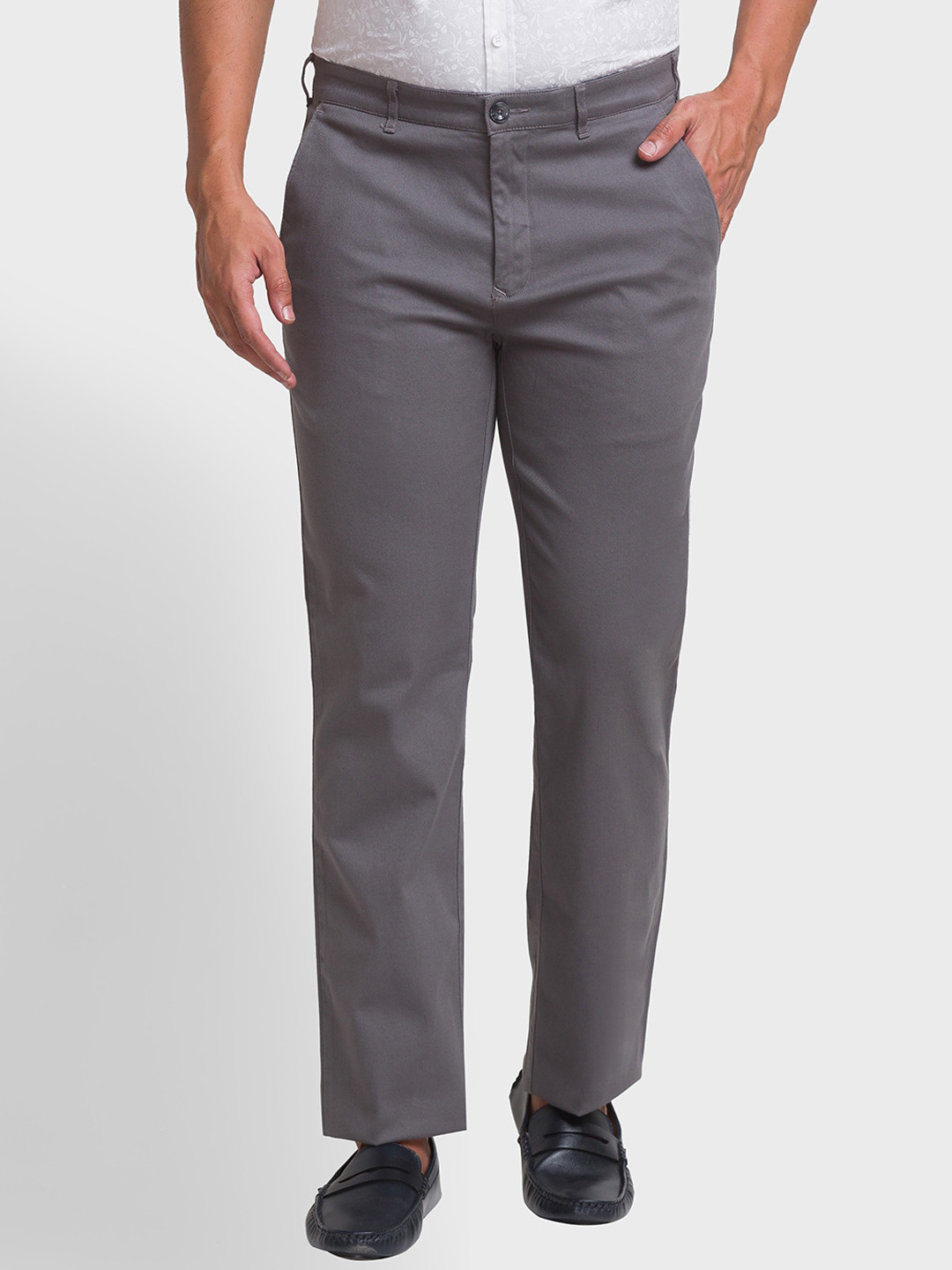 Buy ColorPlus Men Grey Trousers Trousers for Men 19060072 Myntra