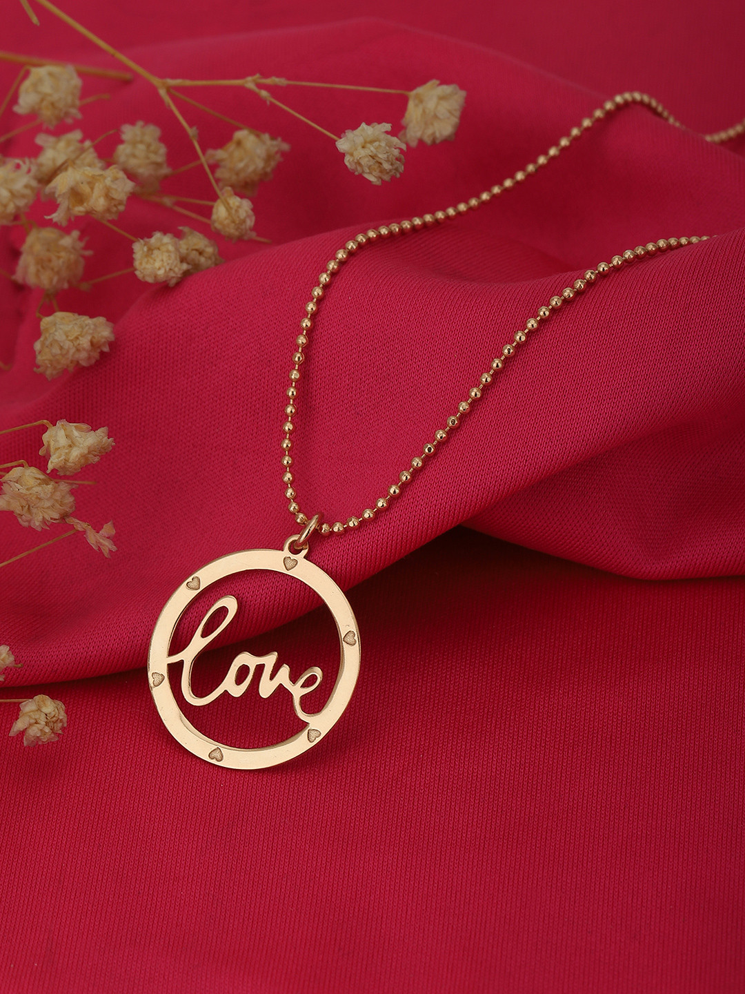 Buy Carlton London Rose Gold Plated Brass Necklace Necklace And