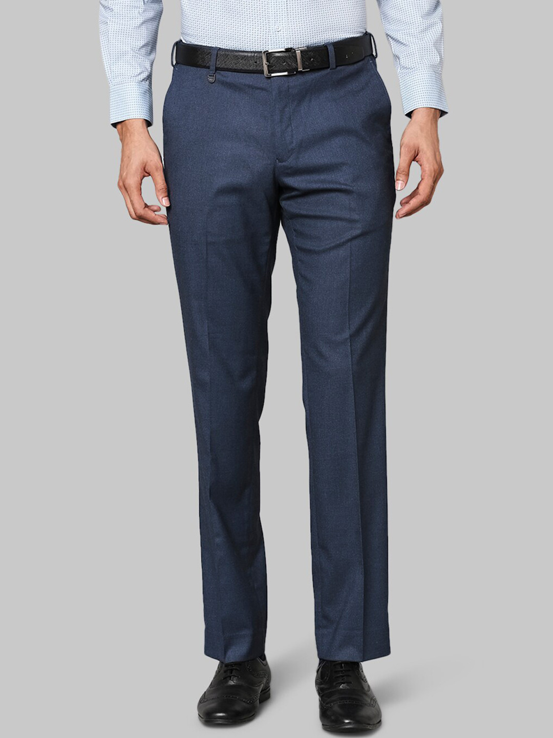 Buy Park Avenue Men Blue Formal Trousers - Trousers for Men 19066876 ...