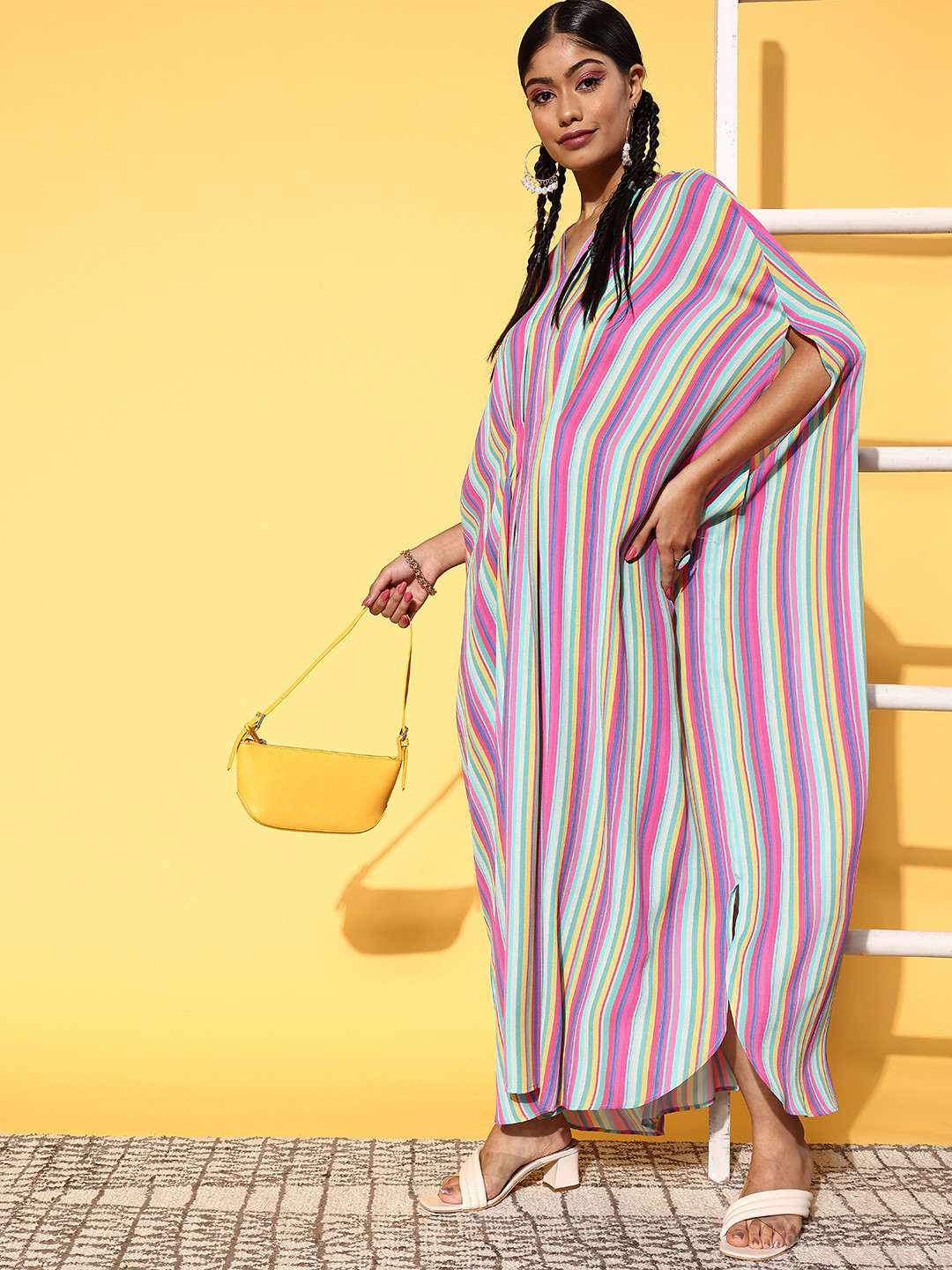 Buy Libas Women Pretty Pink Striped Vacation Stripes Dress - Dresses ...