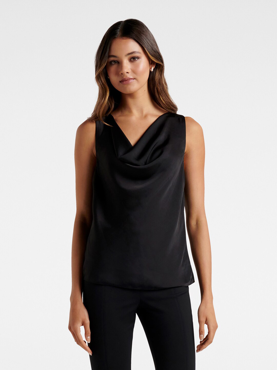 SPECIAL GAZE COWL NECK (BLACK) TOP main image 1