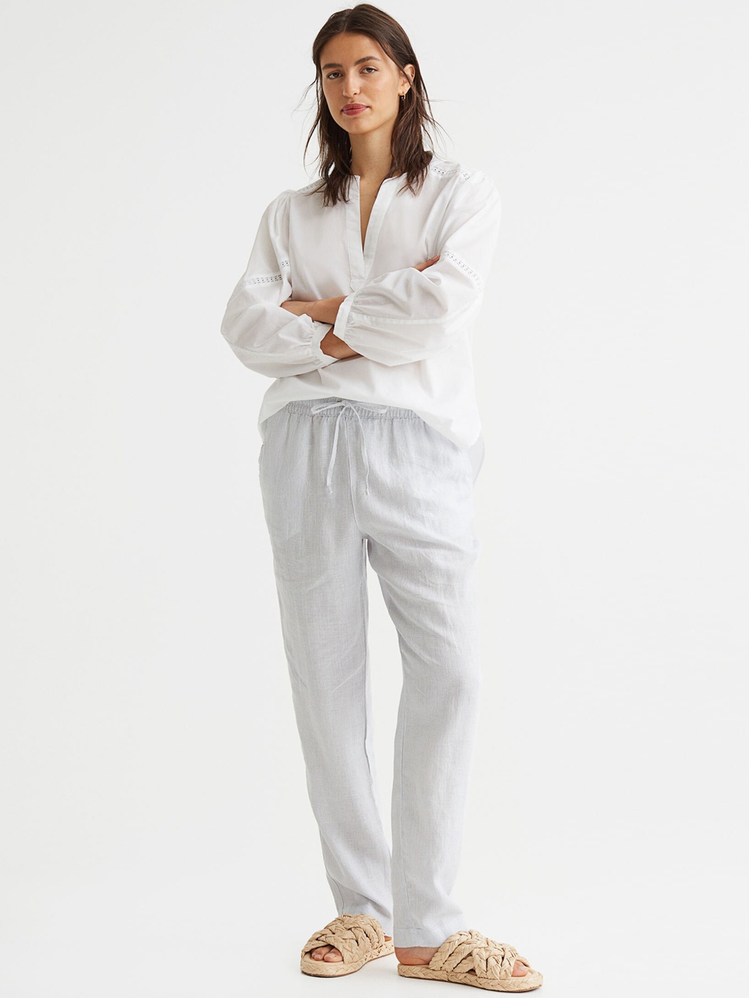 h and m linen joggers
