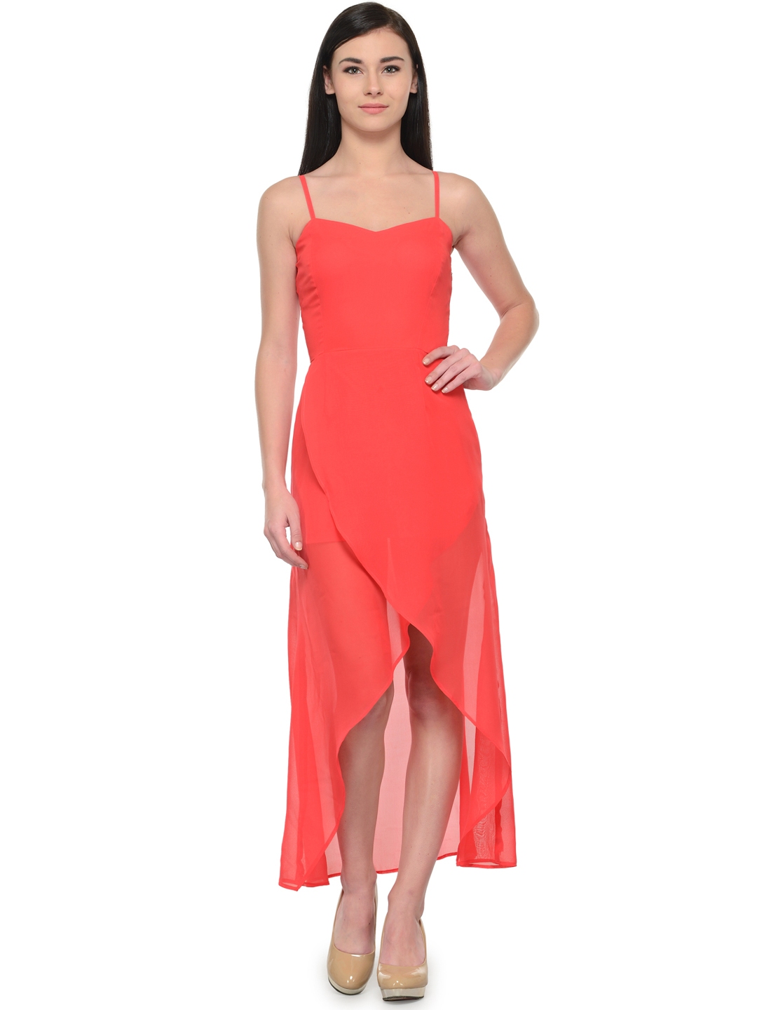 Buy Xoxo Women Red Solid Maxi Dress - Dresses for Women 1907330 | Myntra