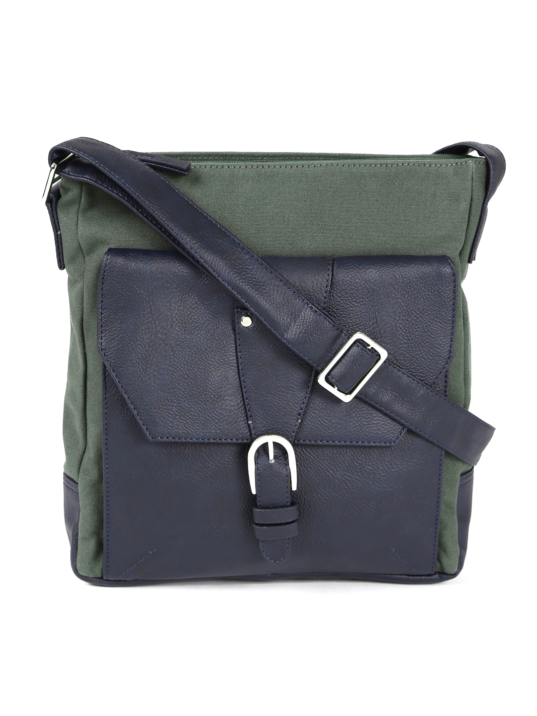 Buy Baggit Grey & Navy Colourblocked Messenger Bag - Messenger Bag for ...