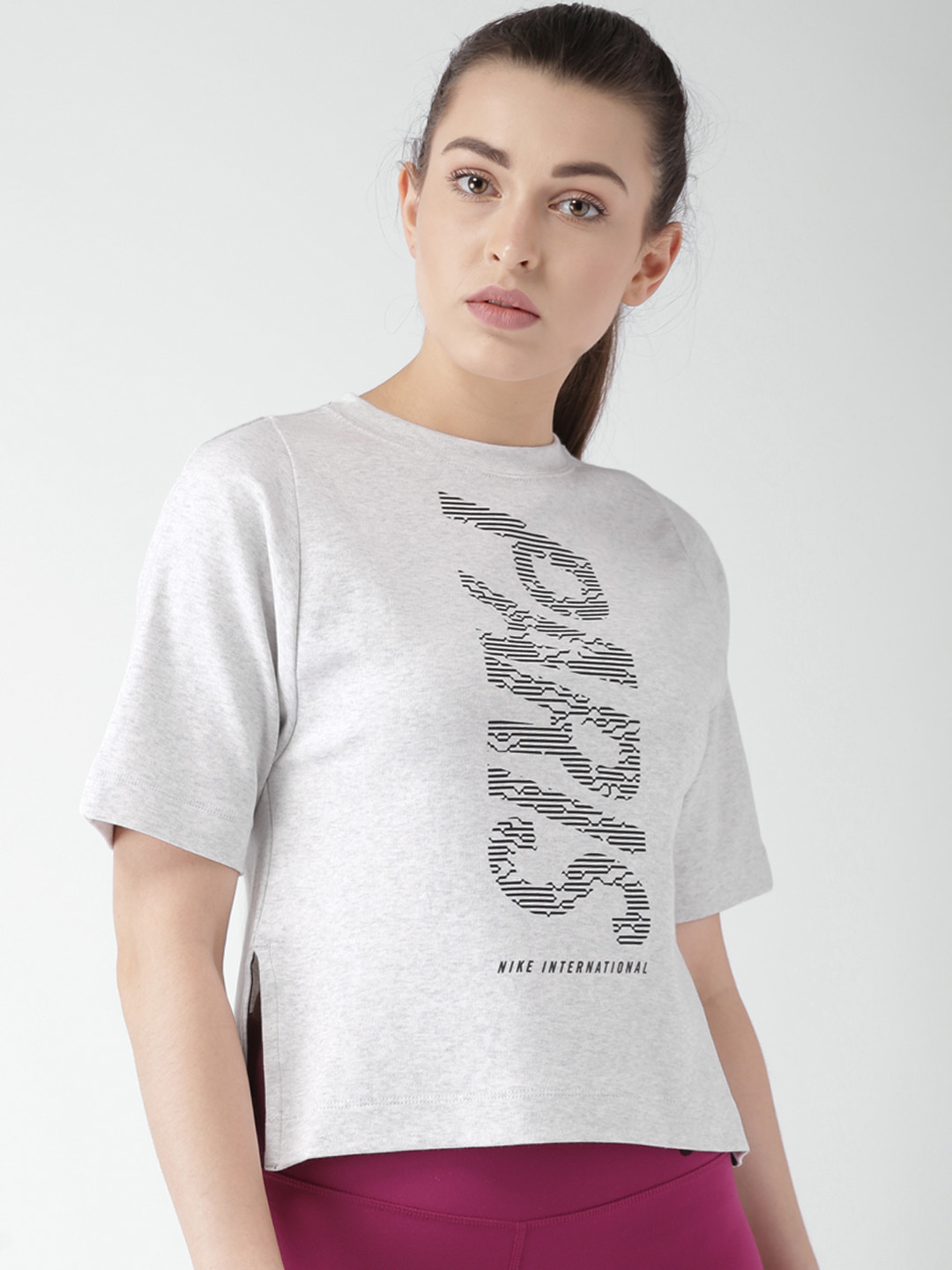 womens nike grey top