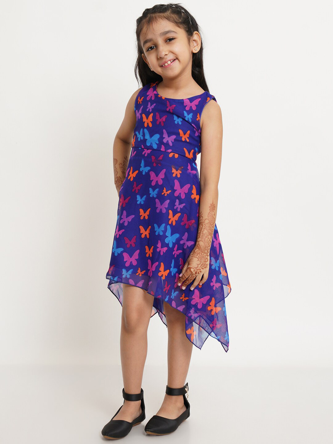 Buy Creative Kids Blue Printed Dress Dresses for Girls 19082184 Myntra