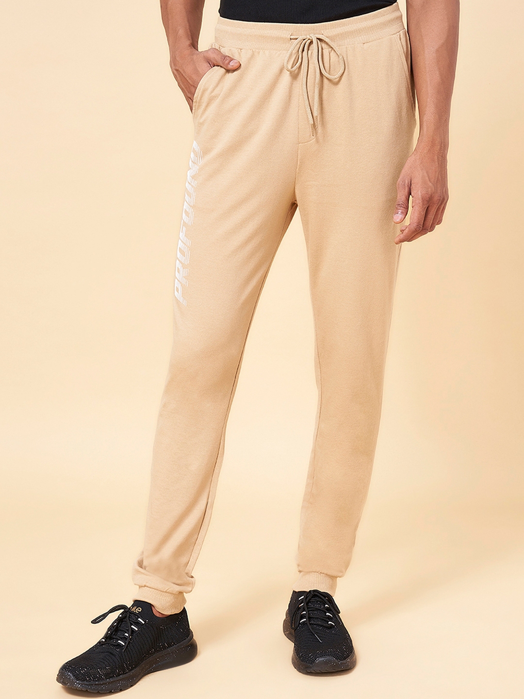 Buy Ajile By Pantaloons Men Tan Brown Solid Slim Fit Joggers Track