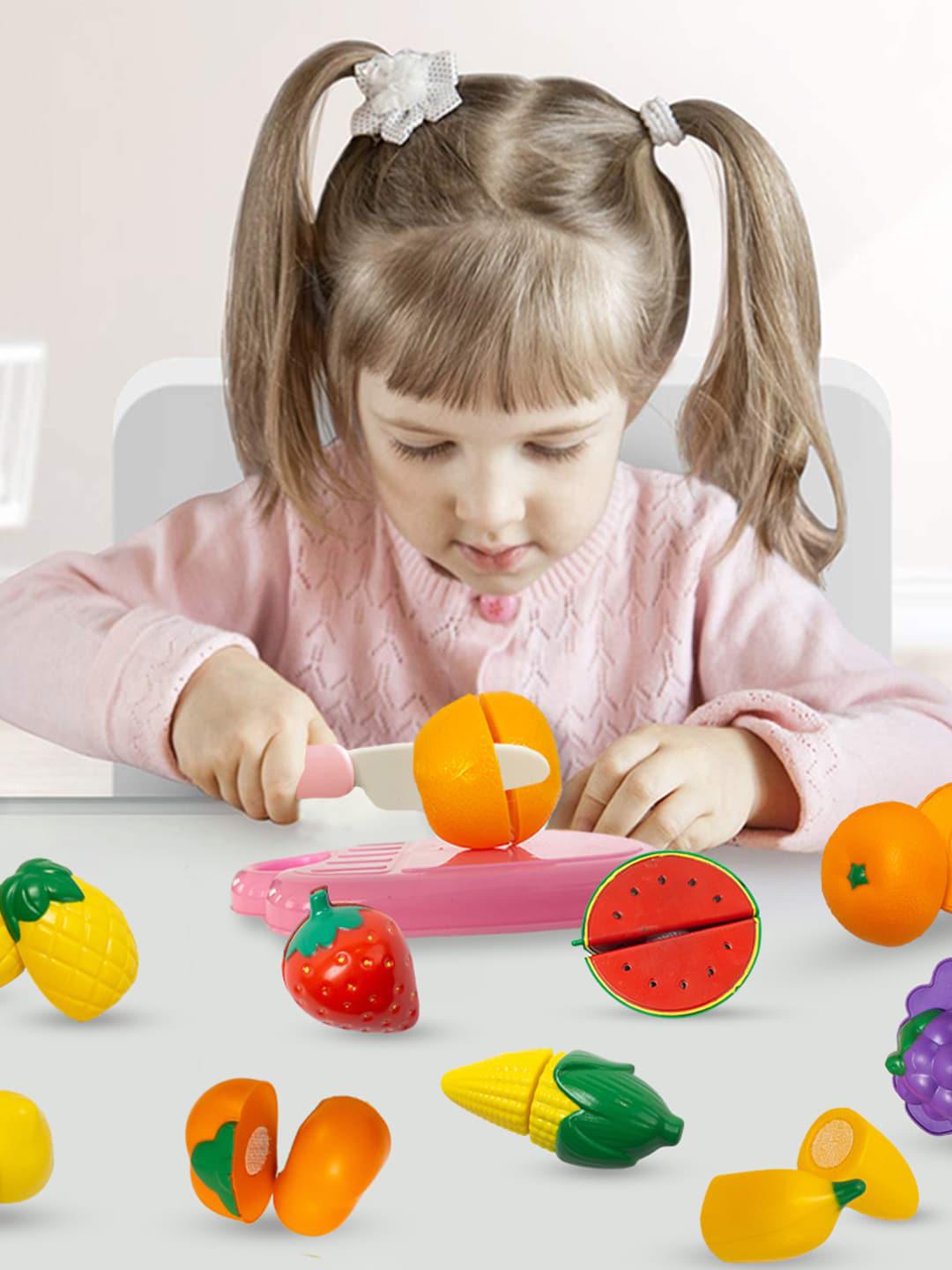 Buy WEMBLEY Kids Yellow & Orange Colored Sliceable Fruit Cutting Role