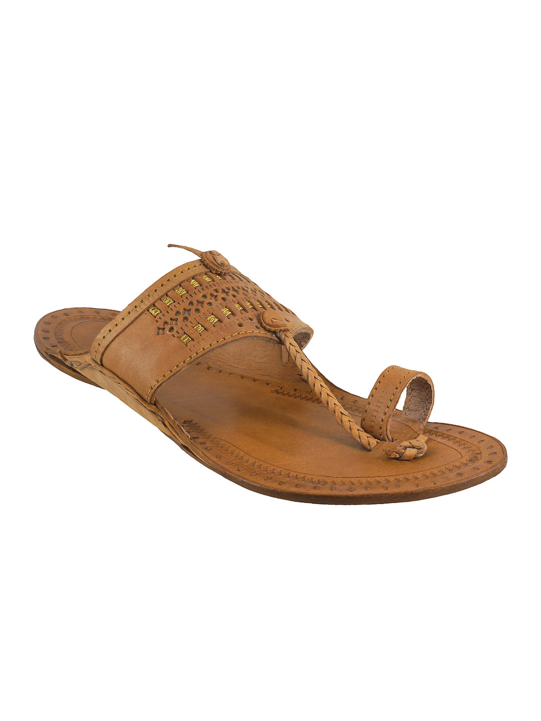 Buy Mochi Men Brown Leather Sandals - Sandals for Men 1909221 | Myntra