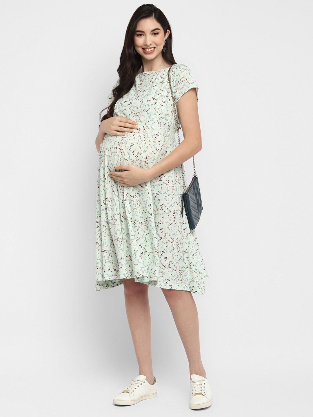 Buy Momsoon Maternity Green Floral Maternity A Line Dress Dresses for