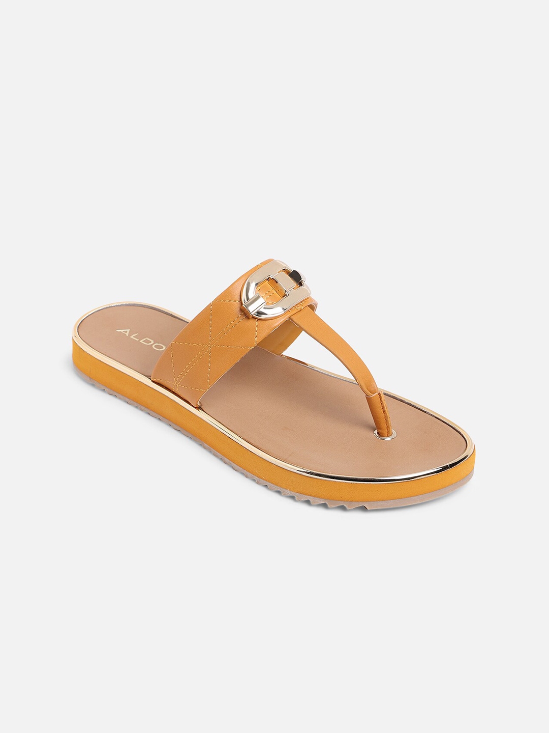 yellow t strap flats