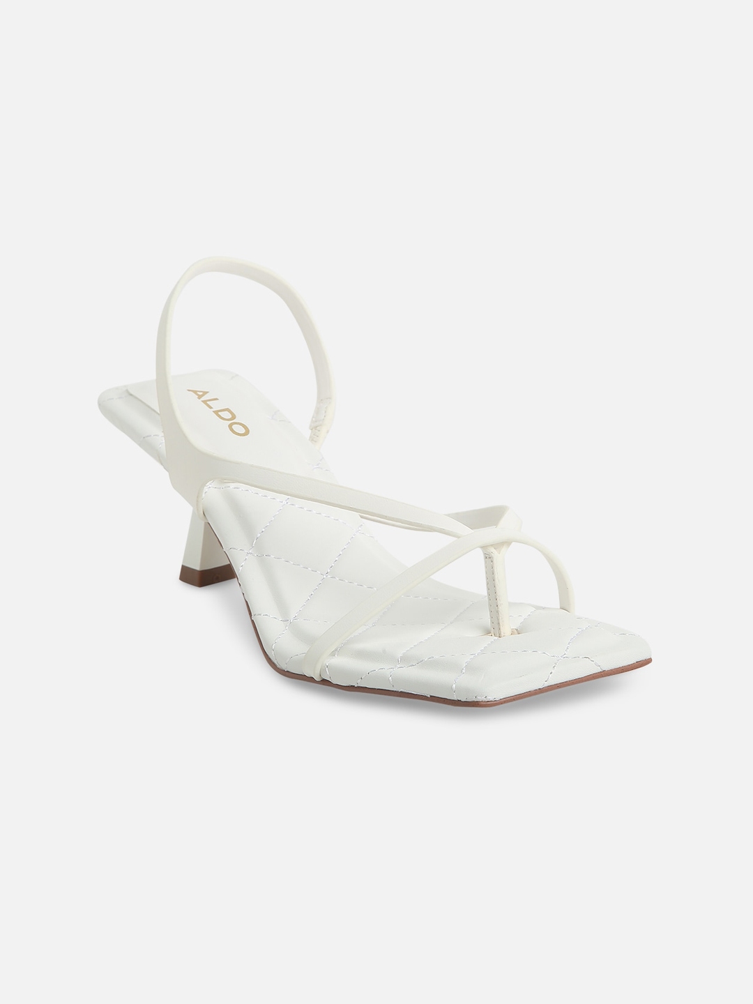 Buy ALDO White Solid Kitten Sandal Heels - Heels for Women 19093776