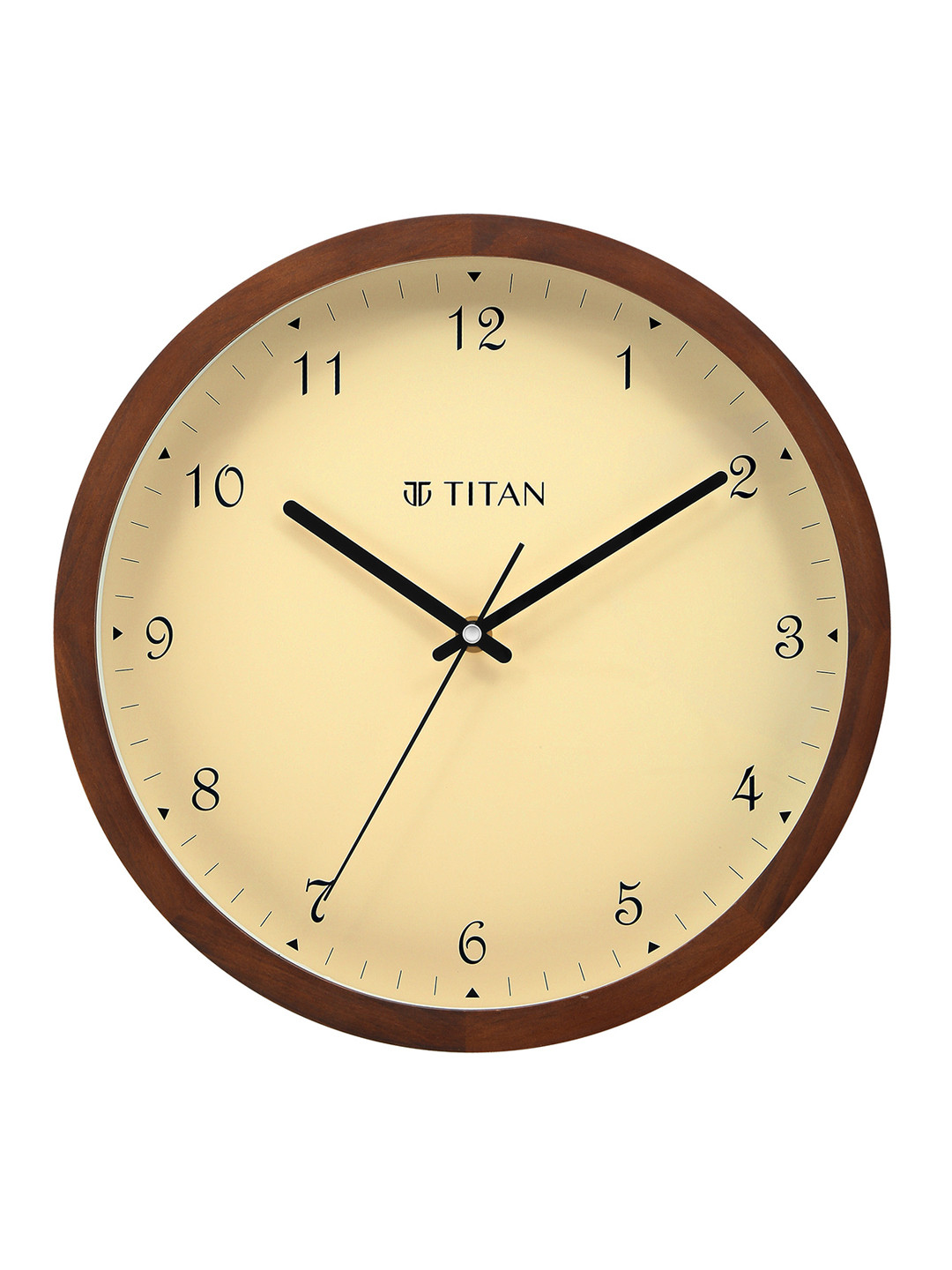Buy Titan Brown & Black Printed Contemporary Wall Clock Clocks for