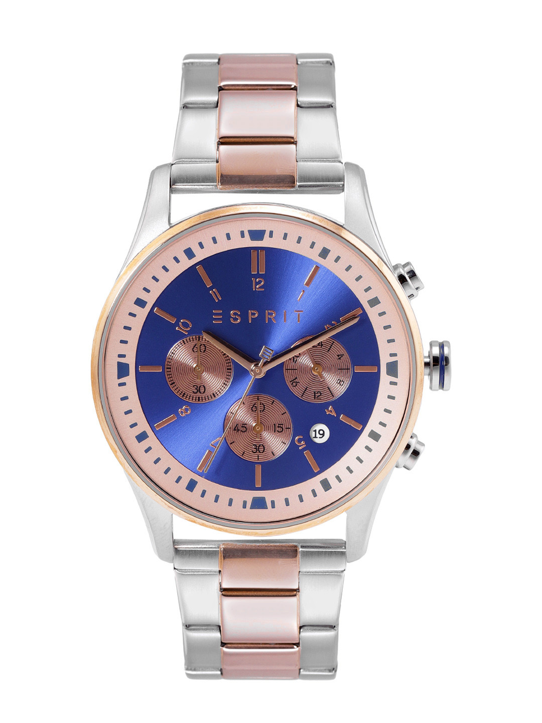 Buy ESPRIT Men Blue Dial & Multicoloured Bracelet Analogue Chronograph