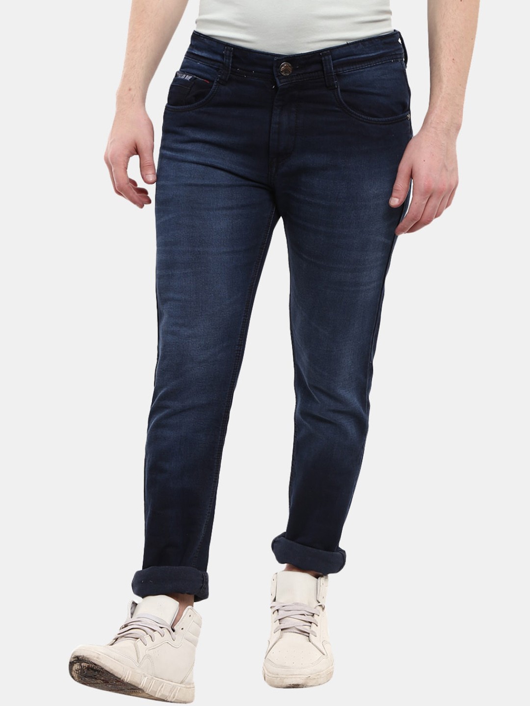 Buy V Mart Men Blue Classic Slim Fit Light Fade Jeans - Jeans for Men ...