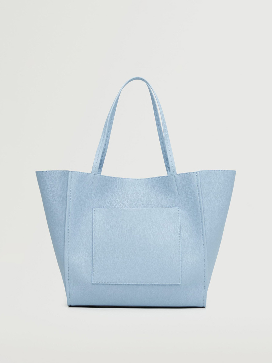 Buy MANGO Women Blue Solid Structured Tote Bag Handbags for Women