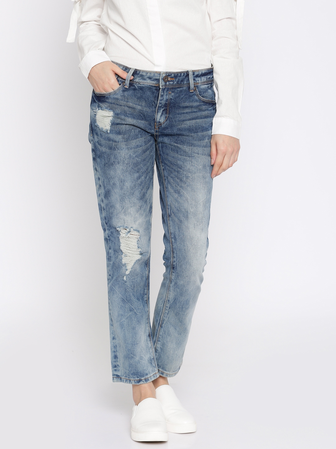 highly distressed jeans womens