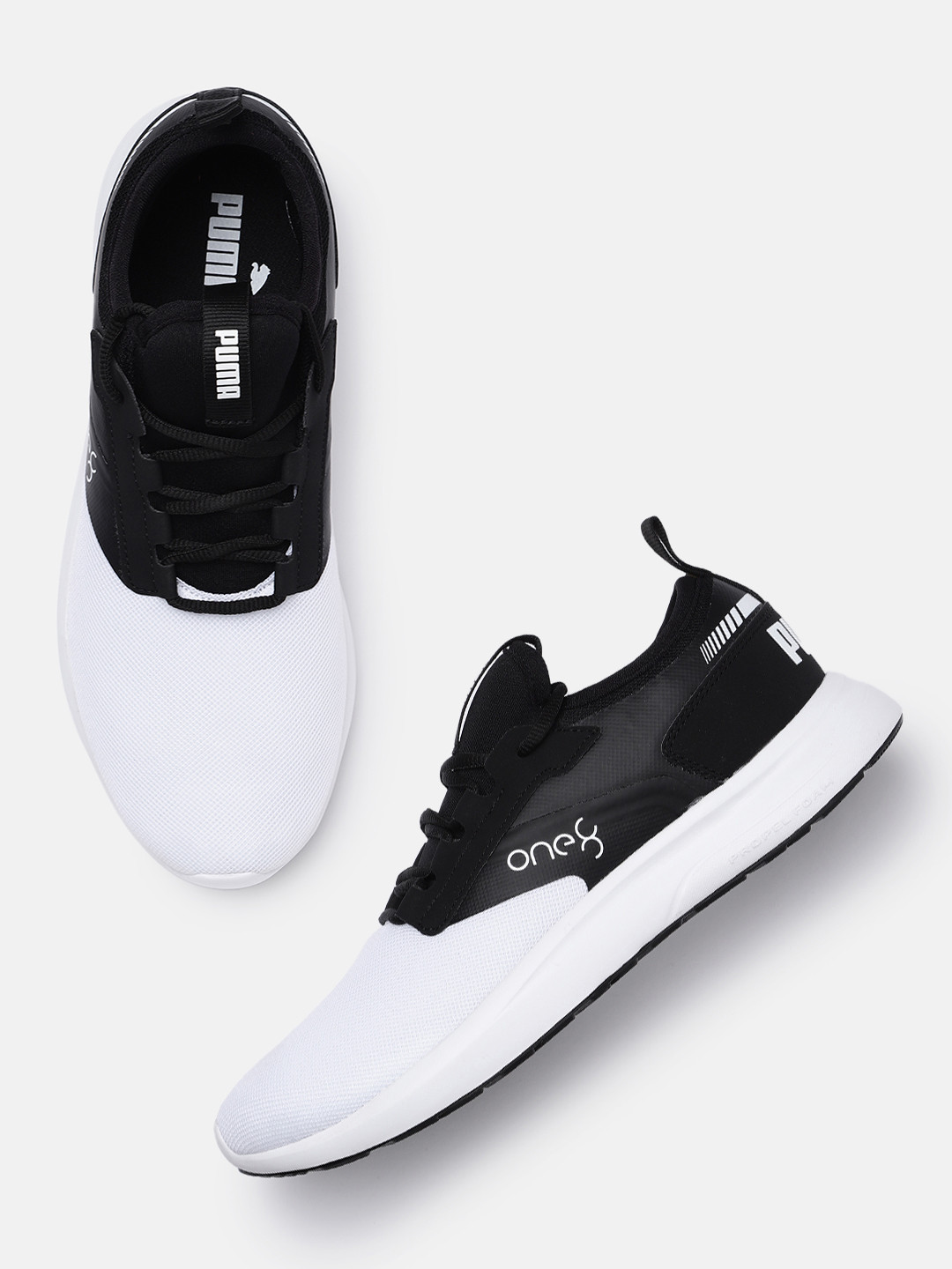 Buy One8 X PUMA Unisex White & Black Dart One8 V2 Colourblocked