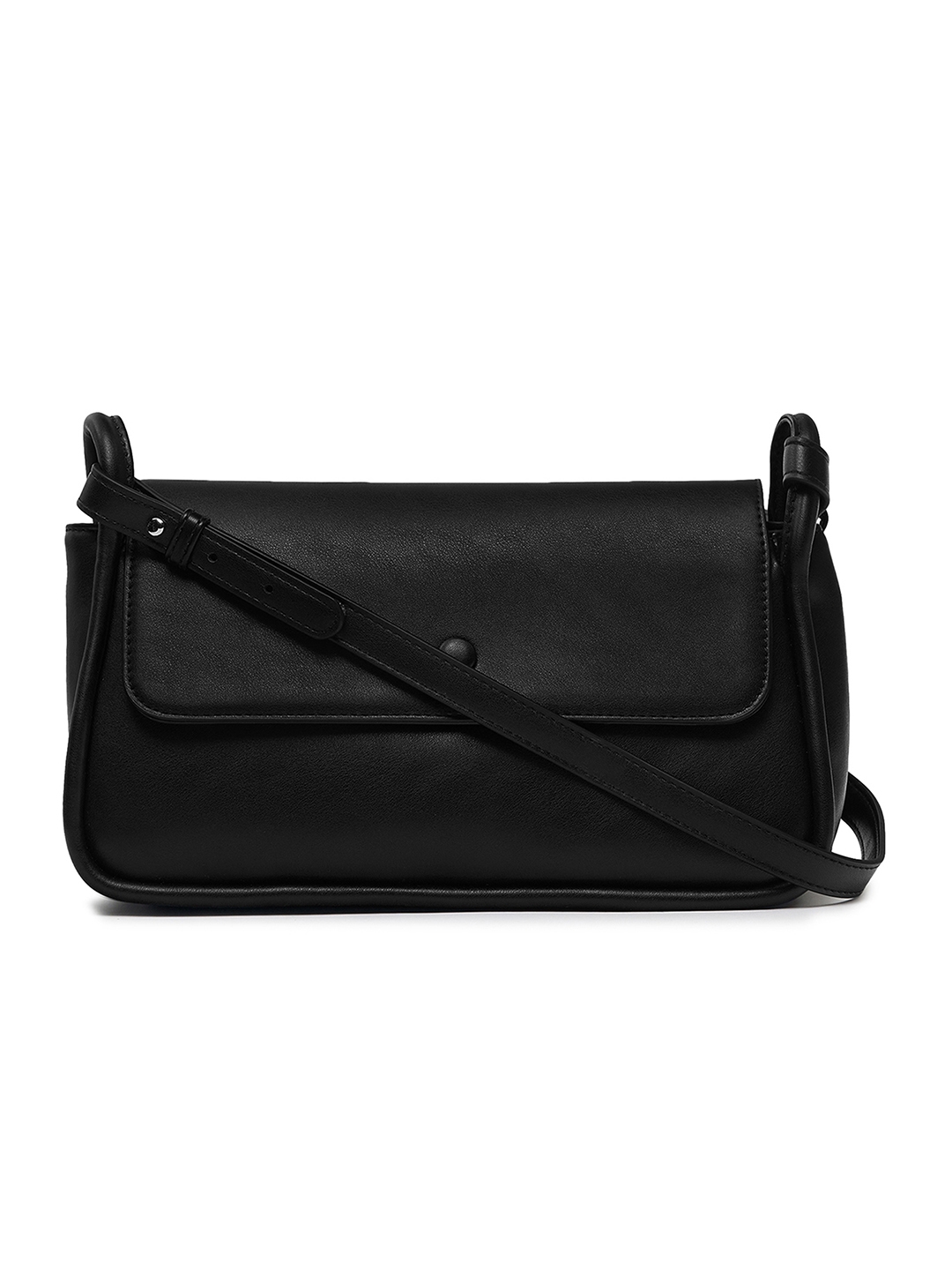 Buy MIRAGGIO Black Structured Shoulder Bag - Handbags for Women ...