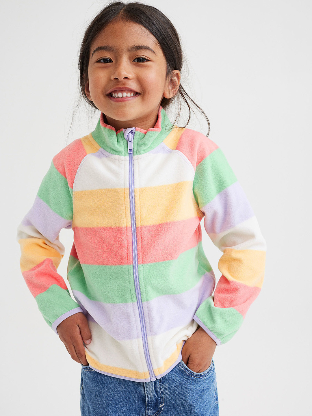 Buy H&M Girls Green Fleece Jacket Jackets for Girls 19119914 Myntra