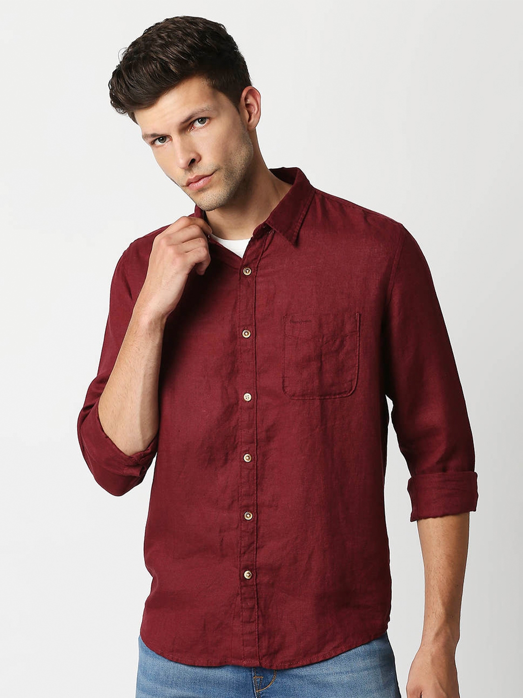 Buy Pepe Jeans Men Red Casual Shirt Shirts For Men 19124250 Myntra buy-pepe-jeans-men-red-casual-shirt-shirts-for-men-19124250-myntra