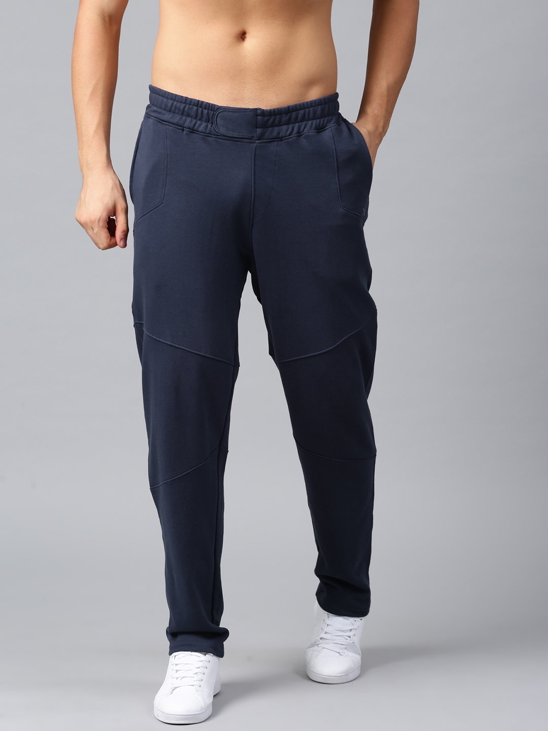 navy track pants mens