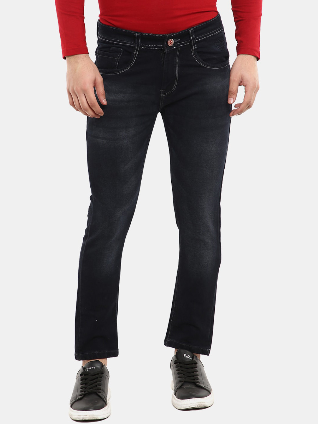 Buy V Mart Men Black Light Fade Cotton Jeans Jeans for Men 19127246