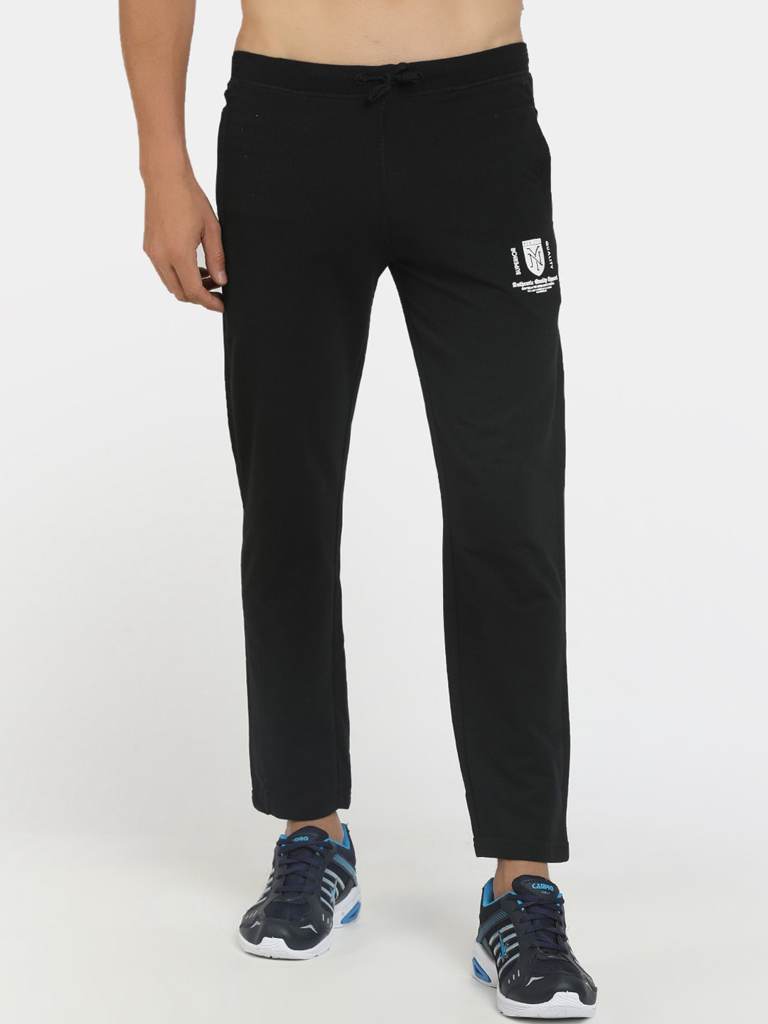 Buy V Mart Men Black Solid Cotton Track Pants Track Pants for Men