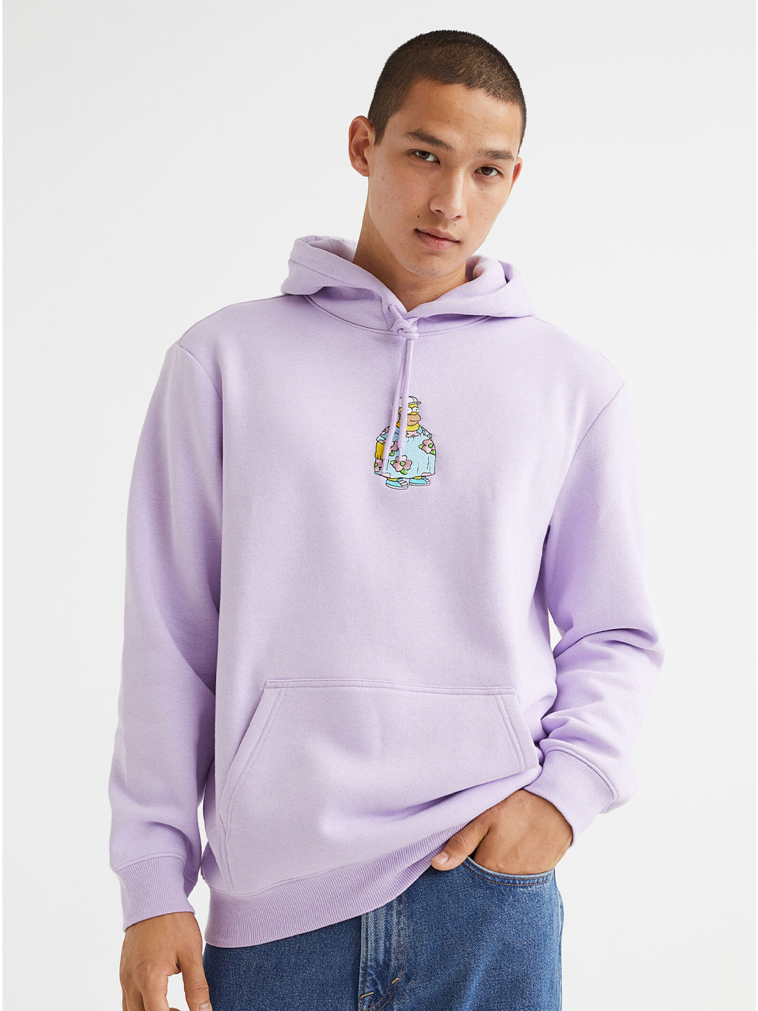 H and m purple hoodie clearance