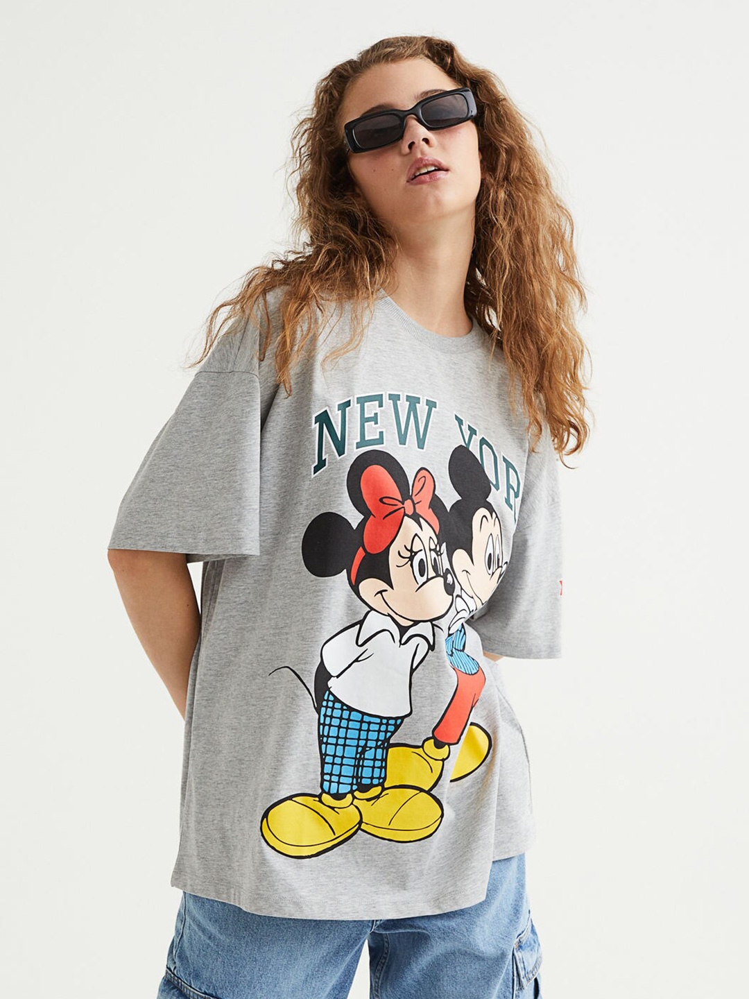 Buy H&M Women Grey Oversized Printed T Shirt Tshirts for Women