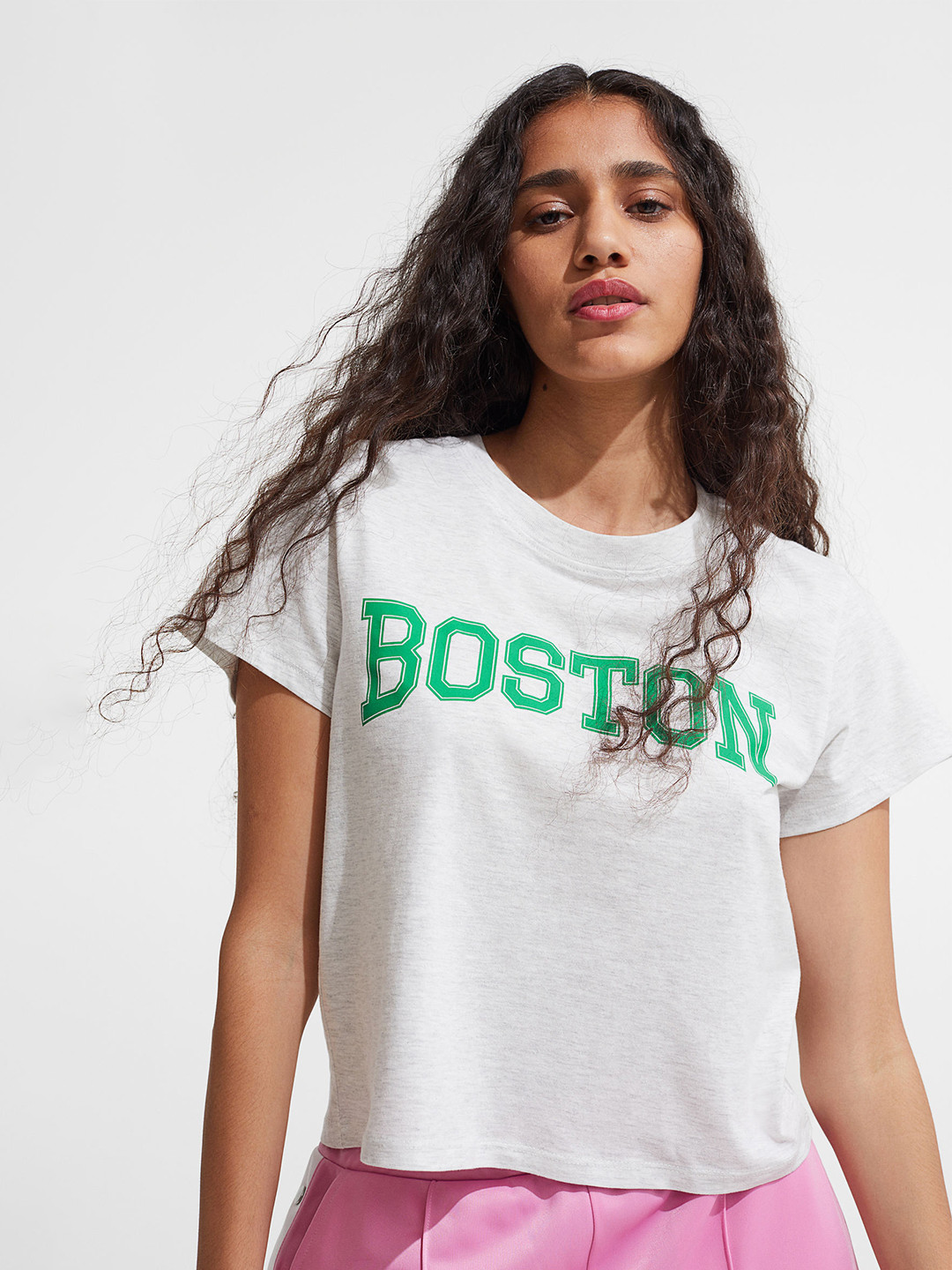 Buy H&M Women Grey Printed T Shirt Tshirts for Women 19148456 Myntra