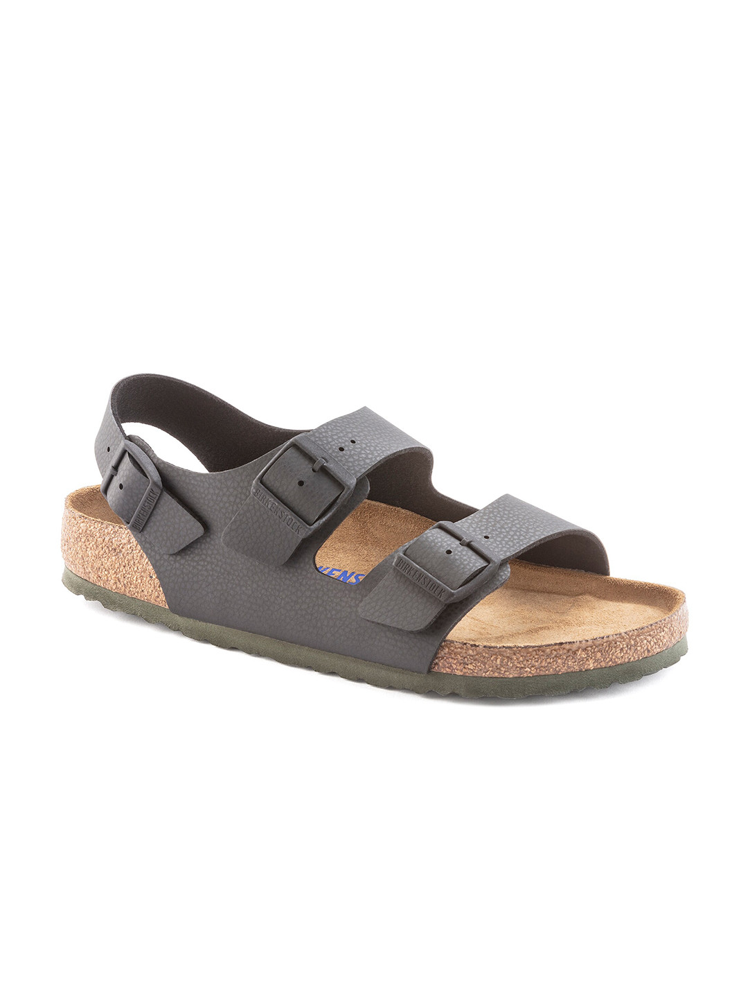 Buy Birkenstock Men's Milano Soft Footbed Black Regular Width Sandals