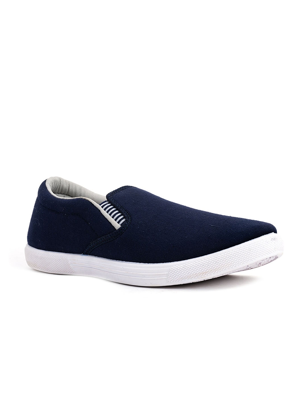 Buy Khadims Men Navy Blue Woven Design Slip On Sneakers - Casual Shoes ...
