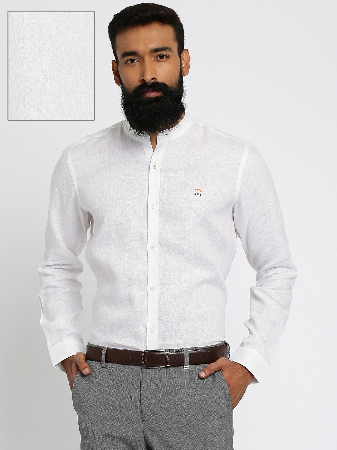 raymond linen white shirts