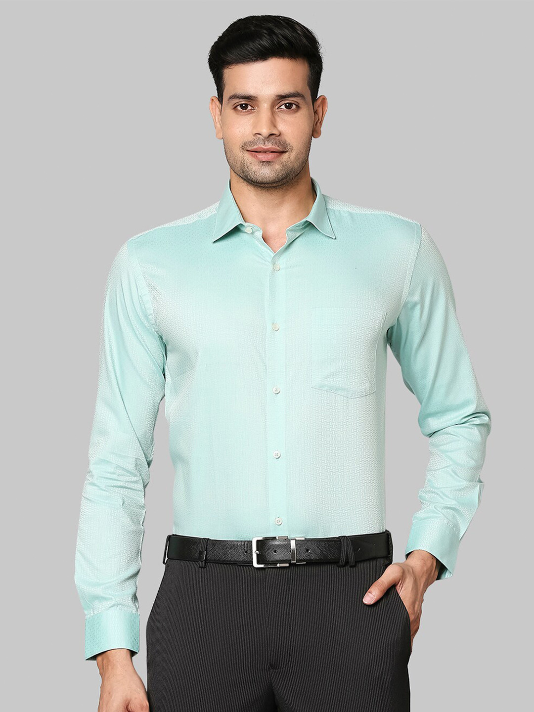 Buy Park Avenue Men Green Formal Shirt Shirts for Men 19161142 Myntra