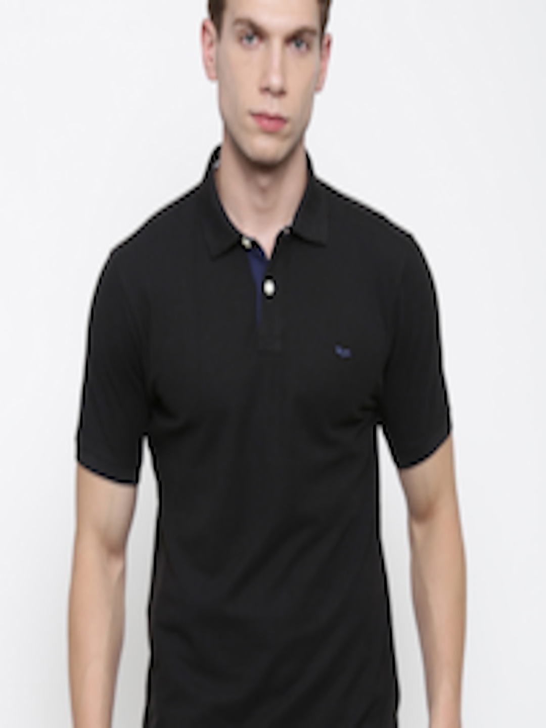 Buy Park Avenue Men Black Solid Polo T Shirt - Tshirts for Men 1916169 ...