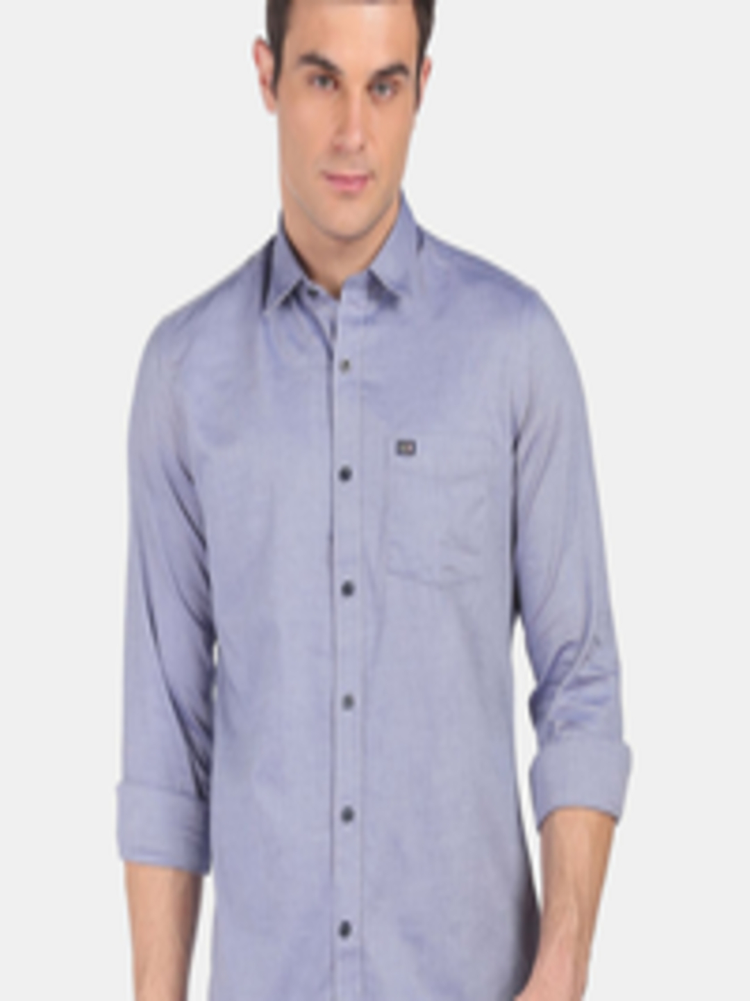 Buy Arrow Sport Men Blue Solid Slim Fit Casual Shirt - Shirts for Men ...