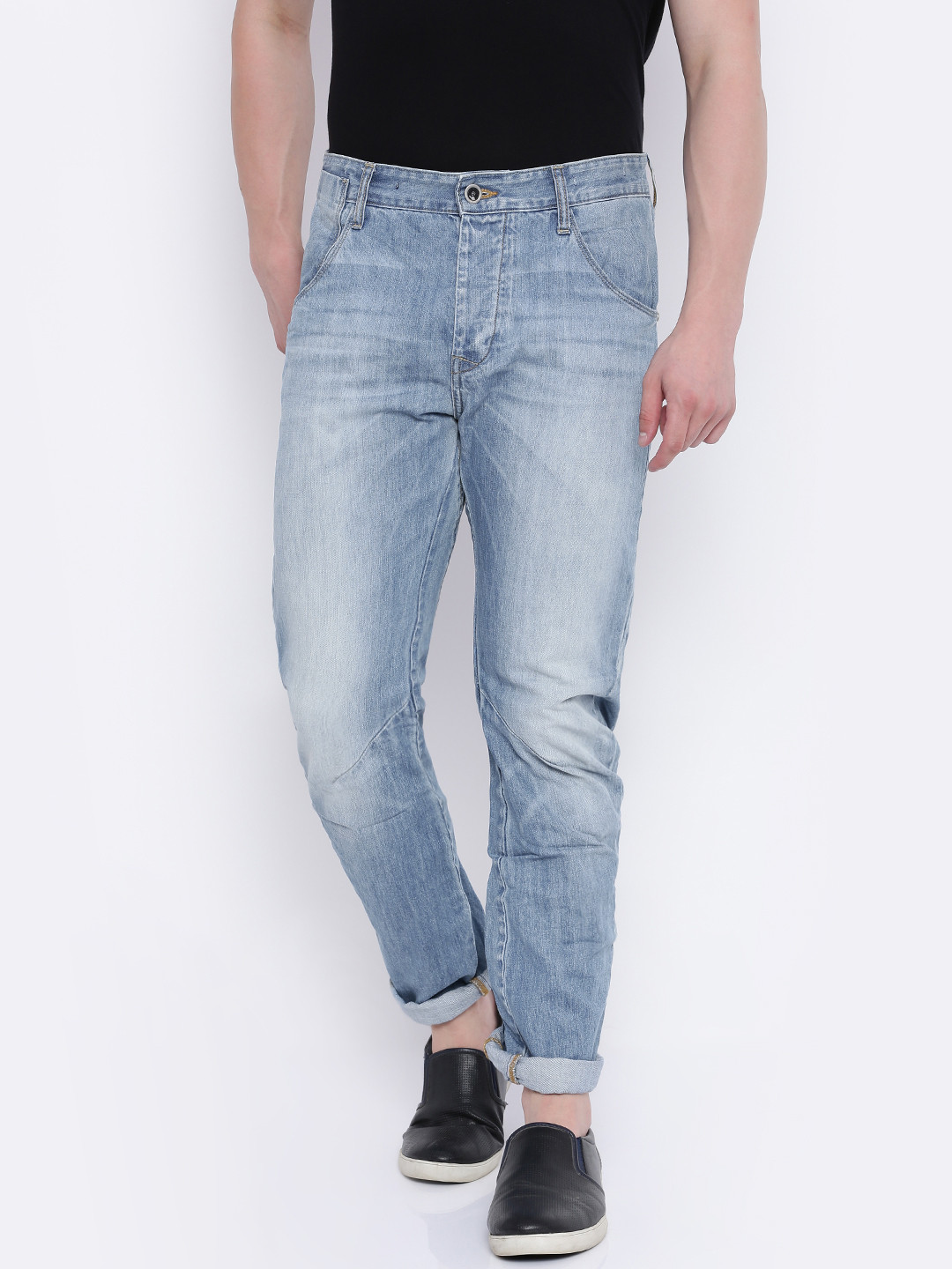 Buy Voi Jeans Men Blue Twisted Slim Fit Mid Rise Clean Look Jeans