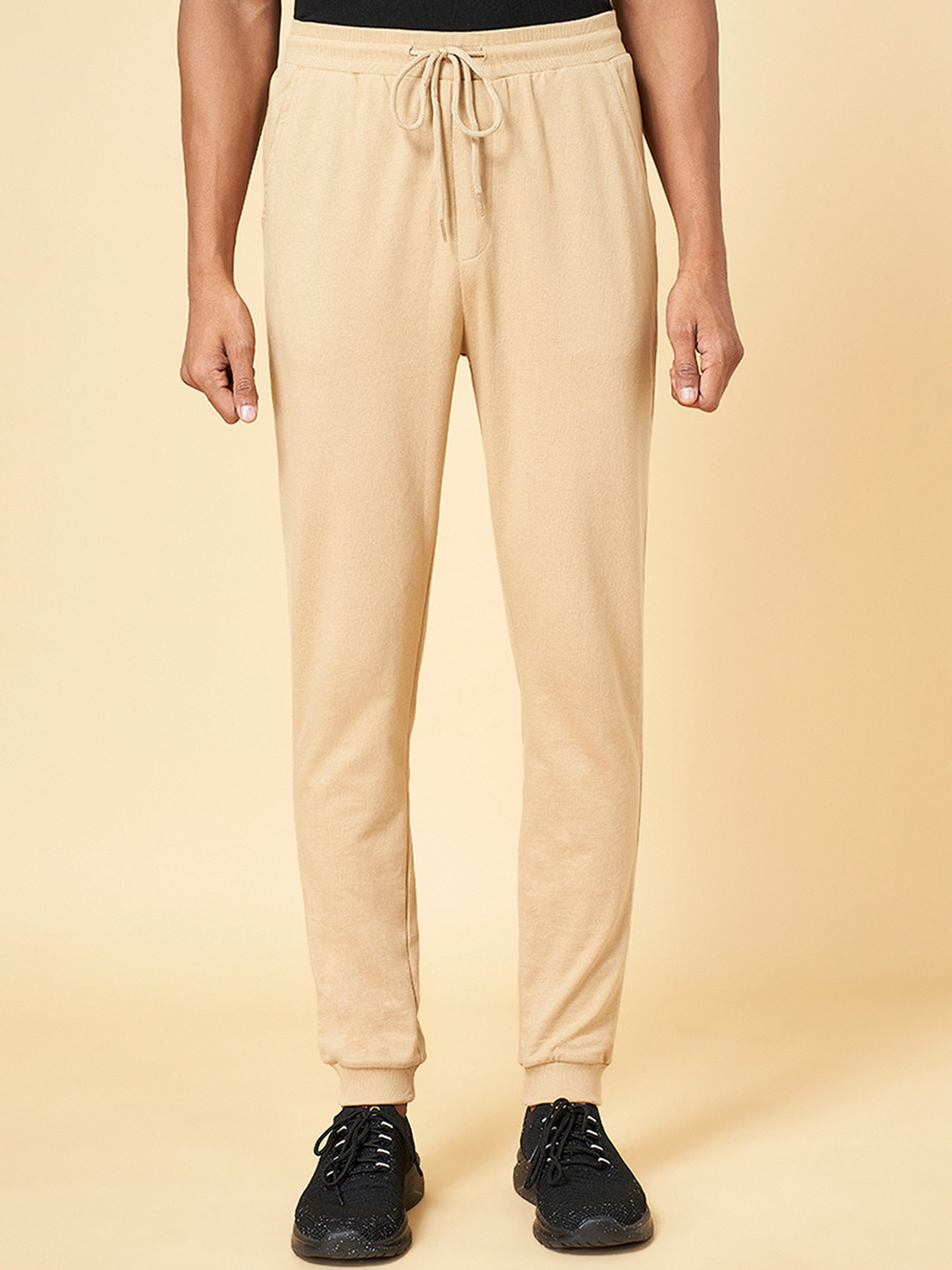 Buy Ajile By Pantaloons Men Tan Brown Solid Slim Fit Joggers Track