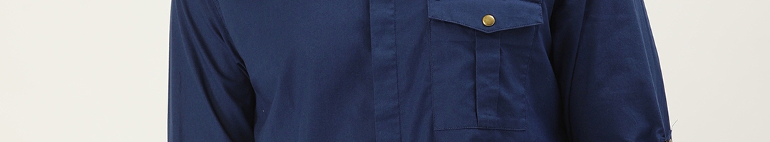 Buy FOREVER 21 Men Navy Blue Casual Shirt - Shirts for Men 19170414 ...