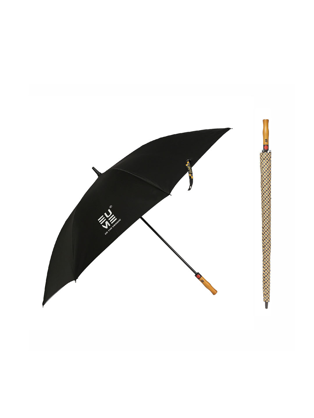 Buy EUME Black Solid Non Foldable Umbrellas Umbrellas for Unisex