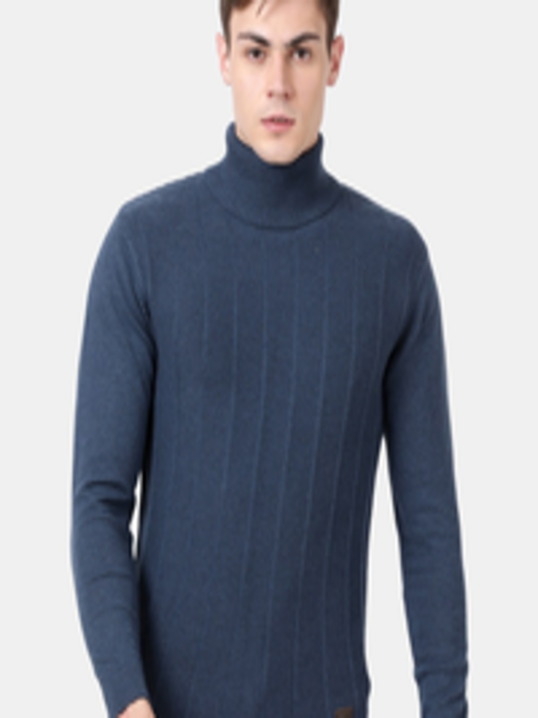 Buy T Base Men Navy Blue Ribbed Pullover - Sweaters for Men 19172278 ...