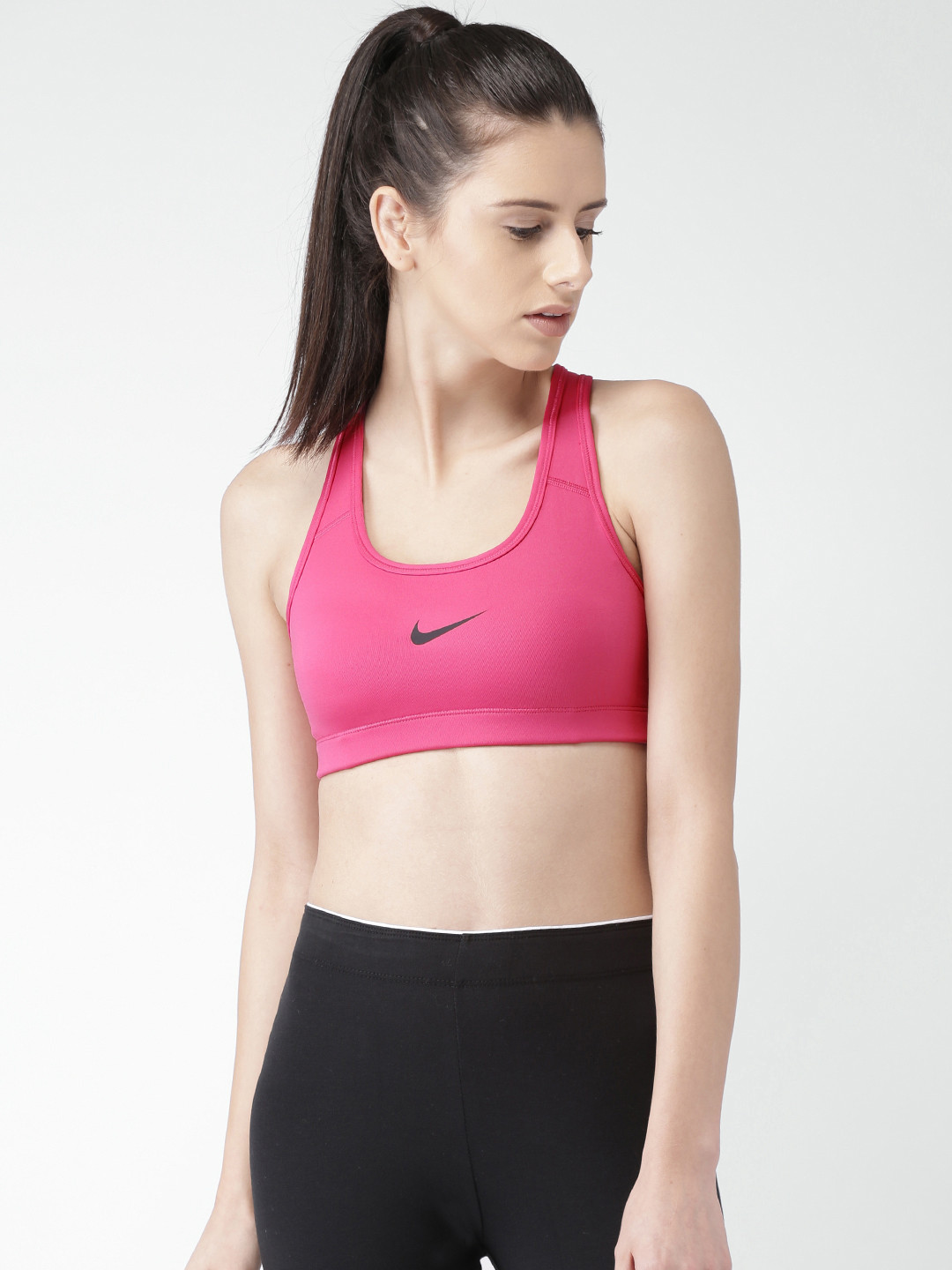 womens pink nike sports bra