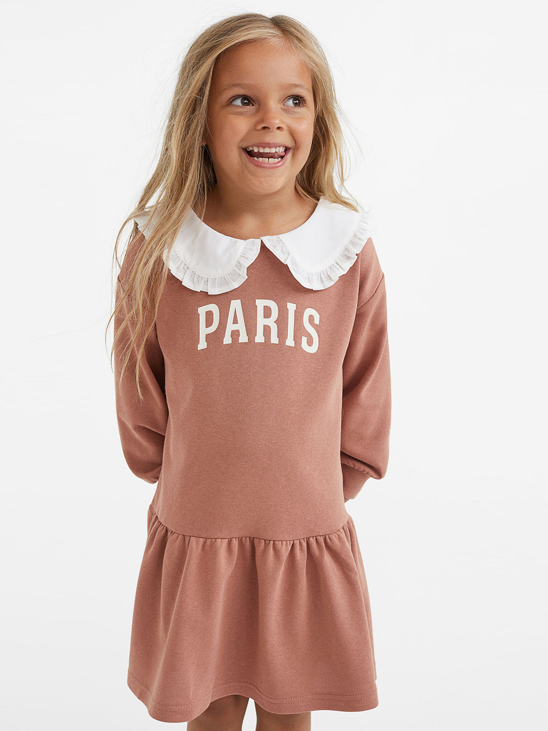 Buy H&M Girls Brown Sweatshirt Dress Dresses for Girls 19176752 Myntra