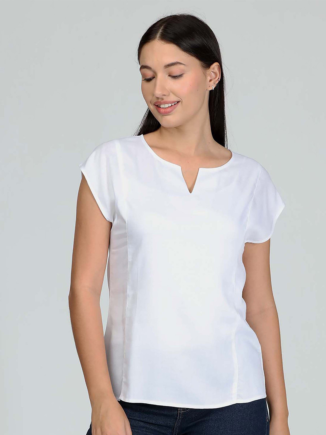 OYOANGLE Women's Solid Button Sleeveless Mock Neck Tank Top – Office Blouse & Casual Wear