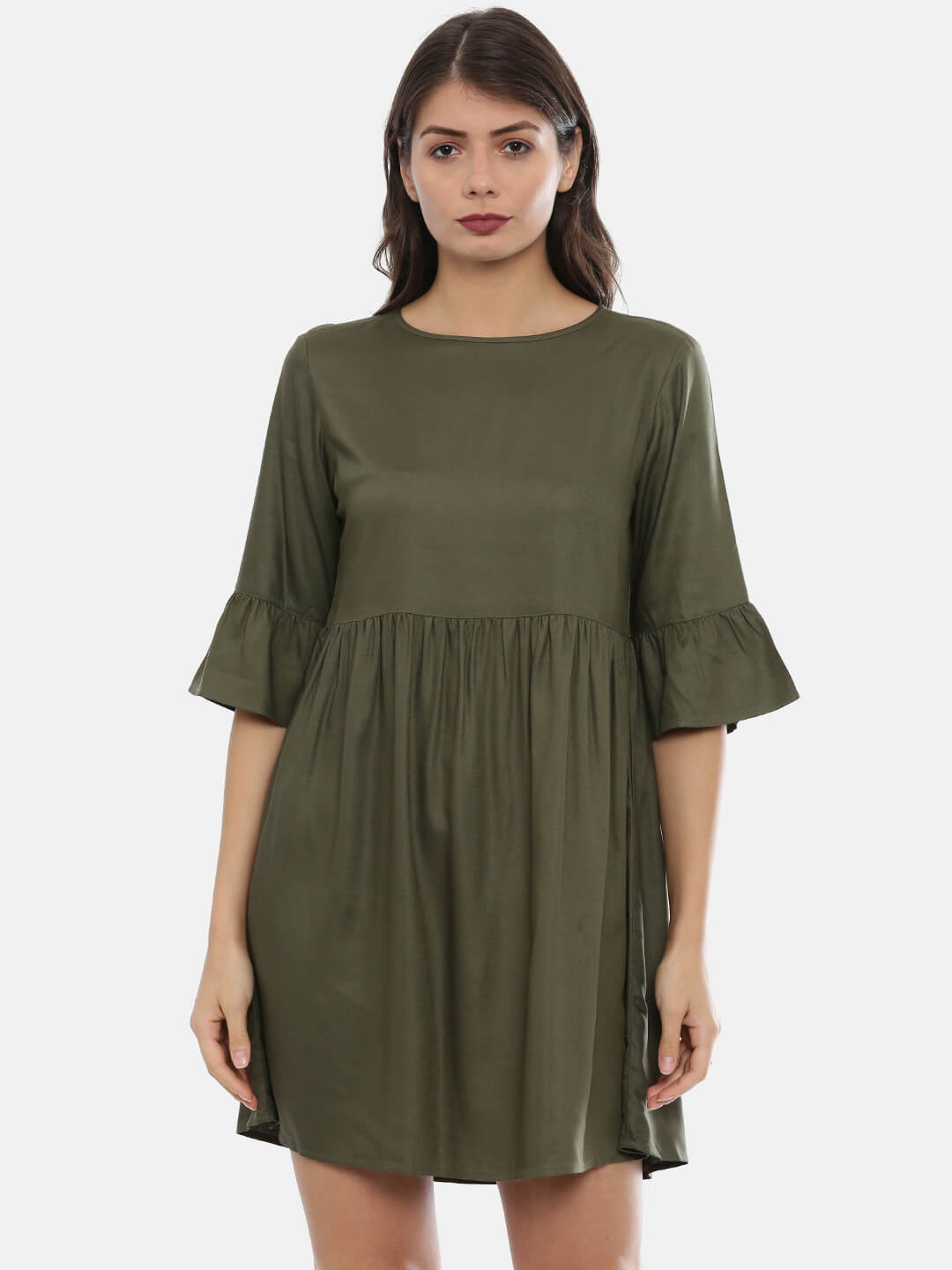 Buy IDK Olive Green Dress Dresses for Women 19177354 Myntra